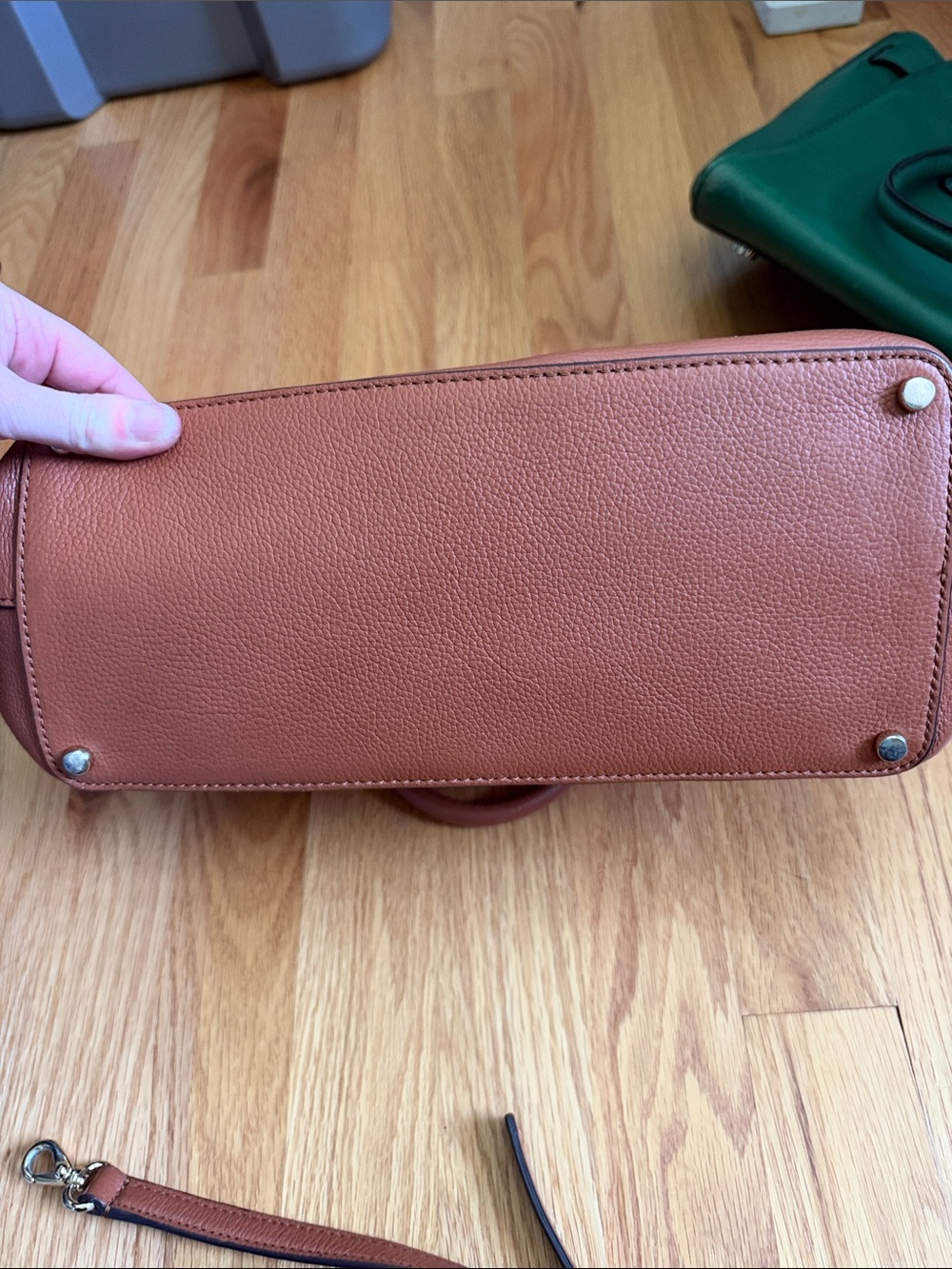 kate spade Cognac Pebbled Leather Dome Satchel - Picture 7 of 7